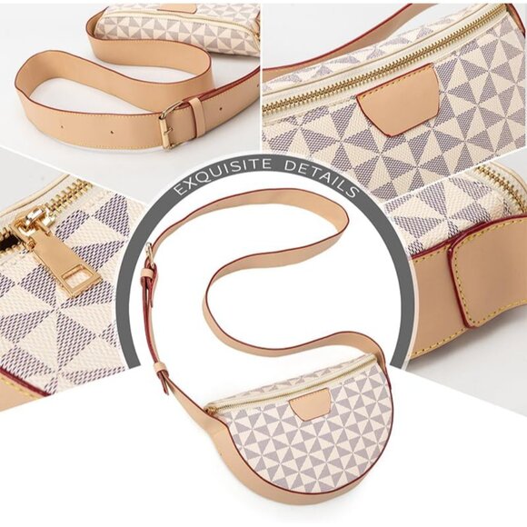 Women’s PU Leather Crossbody Bag Adjustable Strap Multi-Function Pockets - Picture 6 of 6